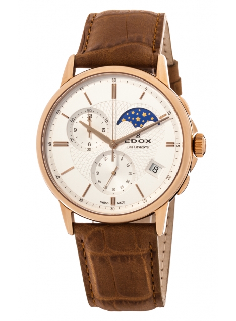  Edox Les Bemonts Chronograph Moon Phase 01651 37R AIR