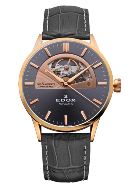 Часы Edox Les Vauberts Open Heart Automatic 85014 37R GIR