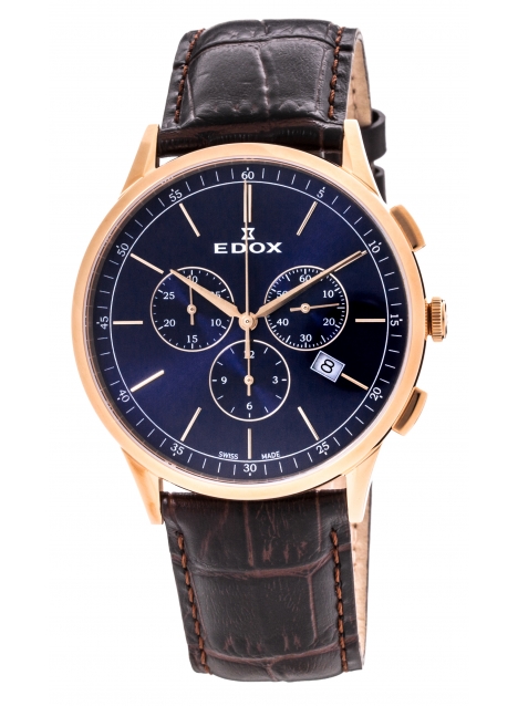 Edox Les Vauberts Chronograph Date 10236 37RC BUIR