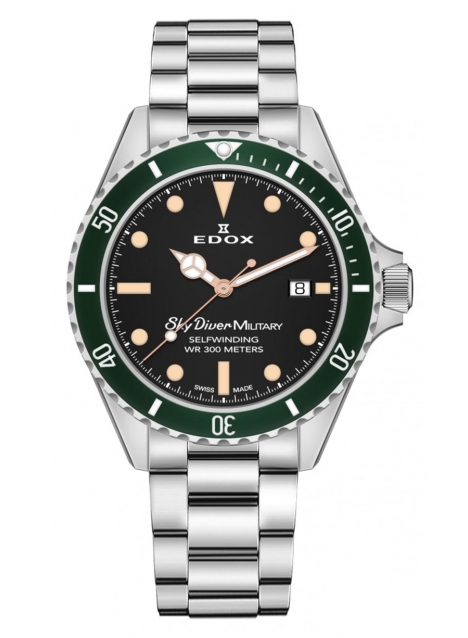 Edox SkyDiver Military L.E. 80112 3VM NIBEI
