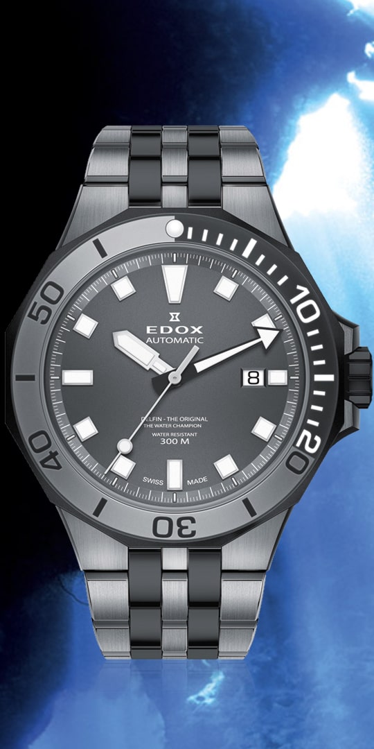 Edox Delfin Diver Automatic Date 80110 357GNM GIN