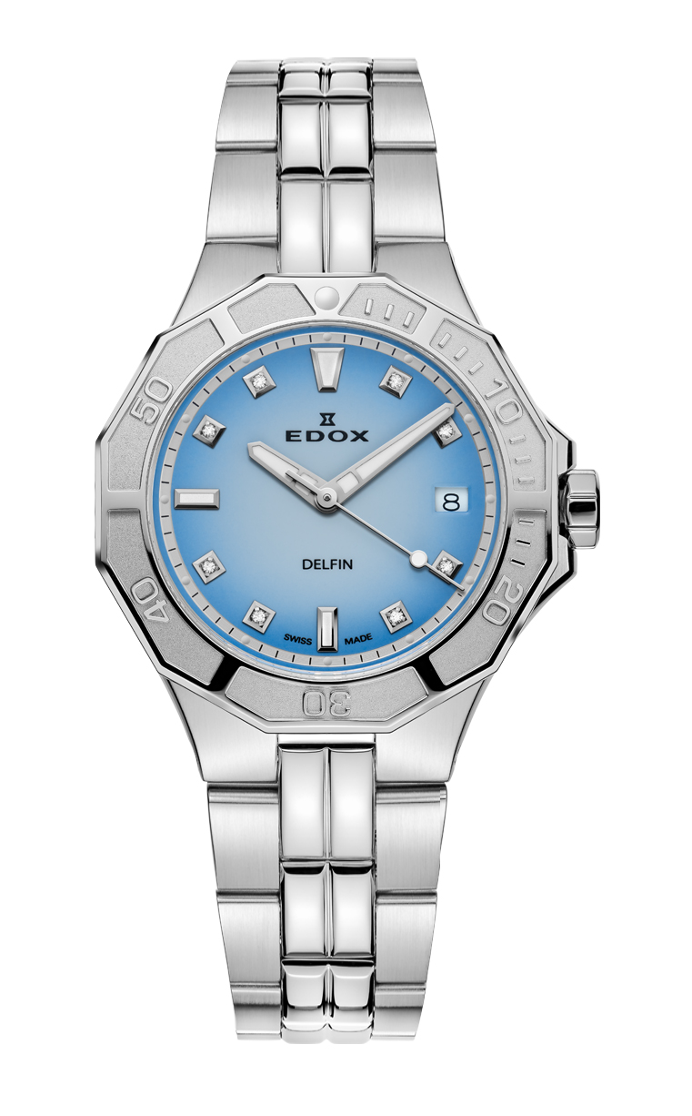 Часы Edox Delfin Diver Date Lady 53020 3M BUCND