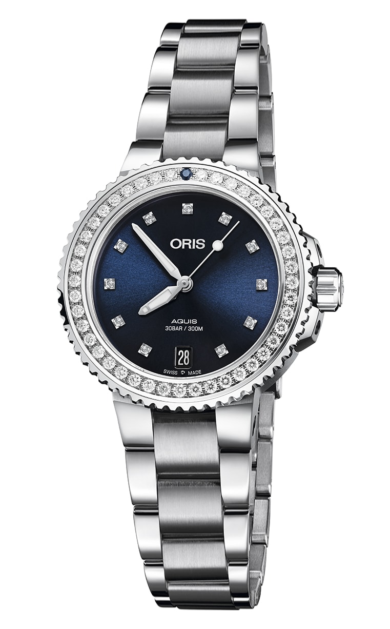Часы Oris Diving Aquis Date Diamonds 733.7731.4995 RS 8.18.05Р