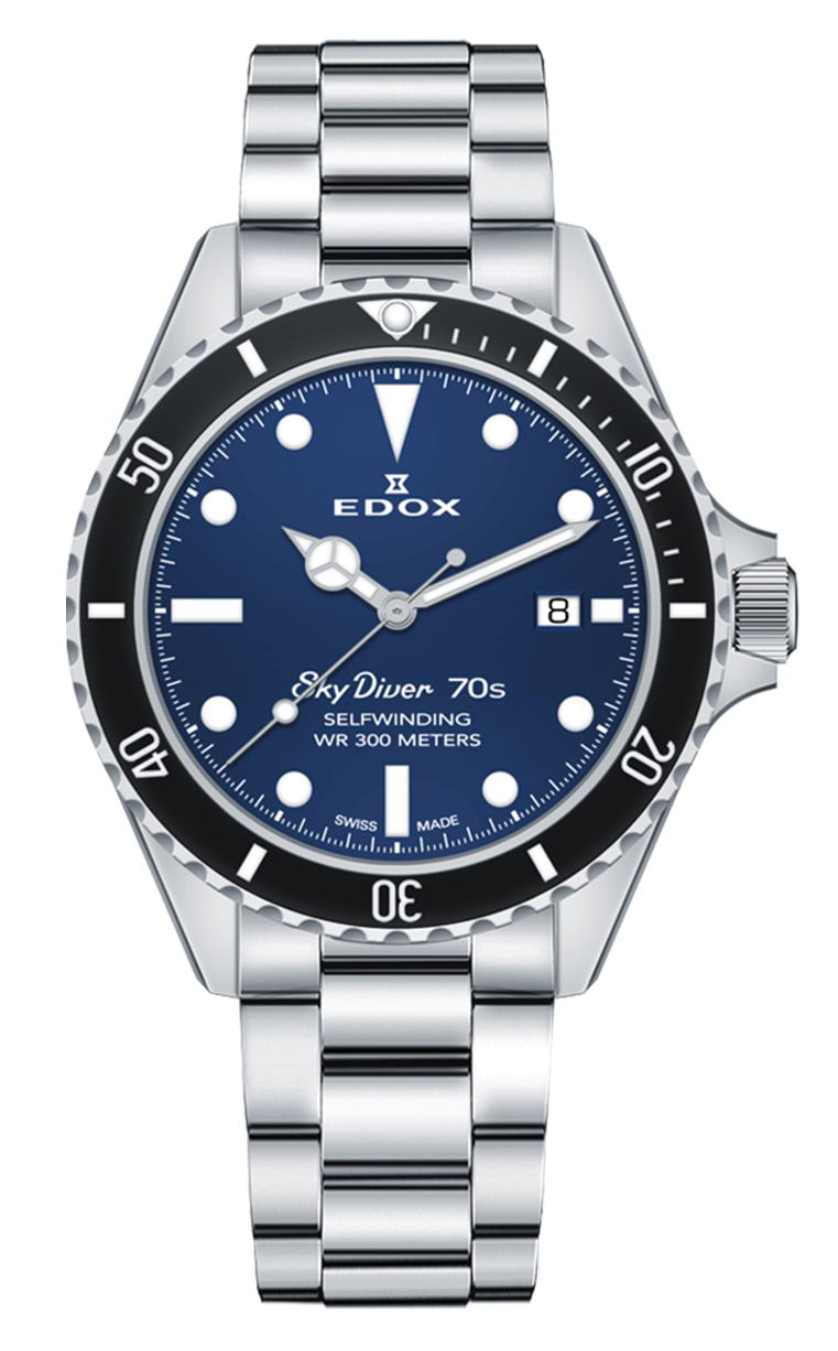Edox SkyDiver 70s Date Automatic 80112 3NM BUI